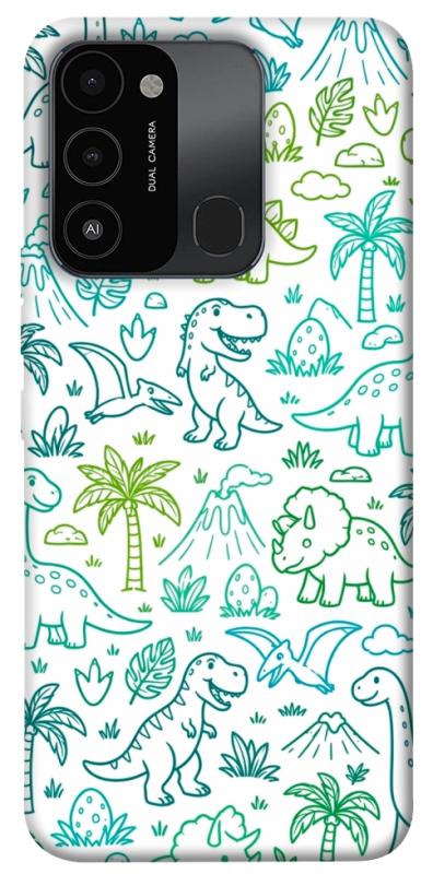 Чохол itsPrint Dino pattern для TECNO Spark 8C, песики, купити оптом з доставкою