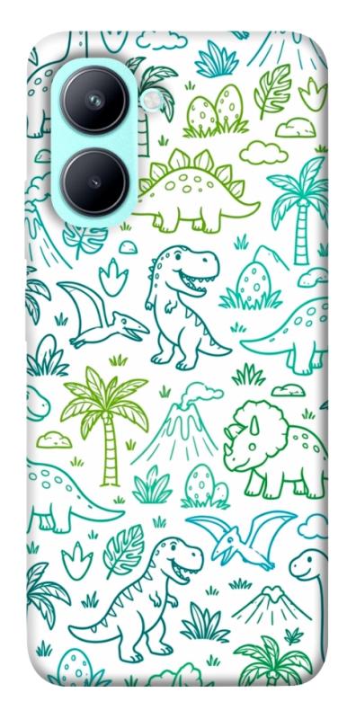 Чехол itsPrint Dino pattern для Realme C33, песики, купить оптом с доставкой