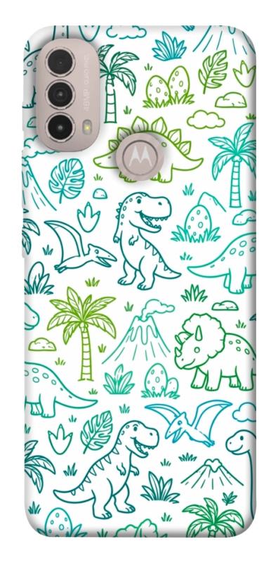 Чохол itsPrint Dino pattern для Motorola Moto E40, песики, купити оптом з доставкою