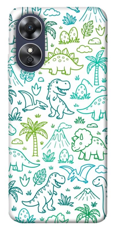 Чохол itsPrint Dino pattern для Oppo A17, песики, купити оптом з доставкою