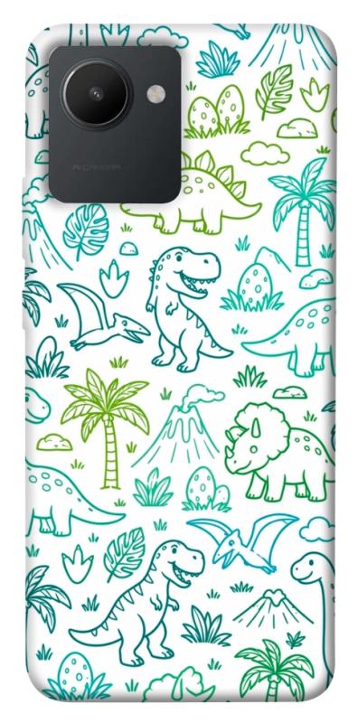 Чохол itsPrint Dino pattern для Realme C30s, песики, купити оптом з доставкою