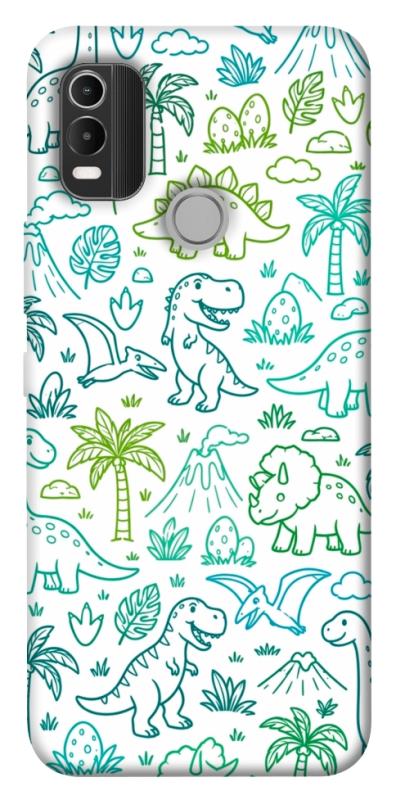 Чохол itsPrint Dino pattern для Nokia C21 Plus, песики, купити оптом з доставкою