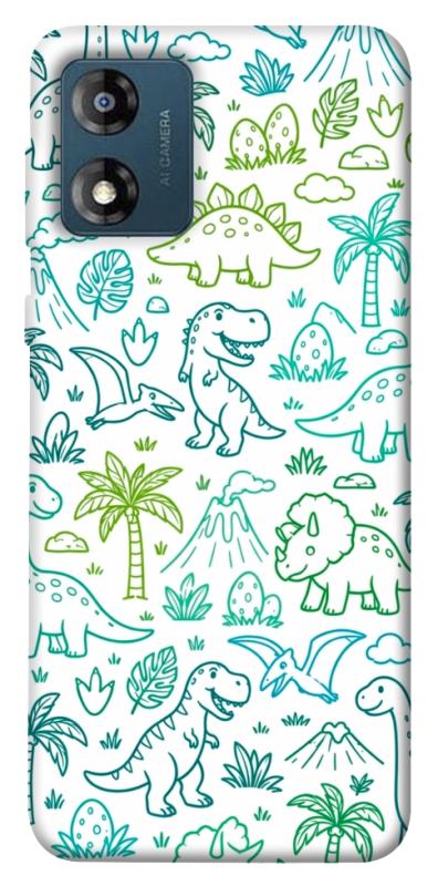 Чохол itsPrint Dino pattern для Motorola Moto E13, песики, купити оптом з доставкою