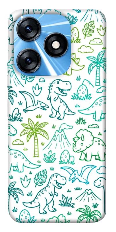 Чехол itsPrint Dino pattern для TECNO Spark 10 Pro, паттерн, купить оптом с доставкой