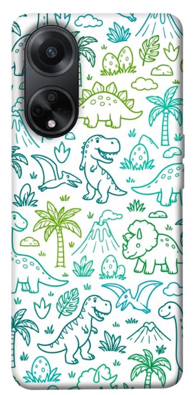 Чохол itsPrint Dino pattern для Oppo A58 4G, песики, купити оптом з доставкою