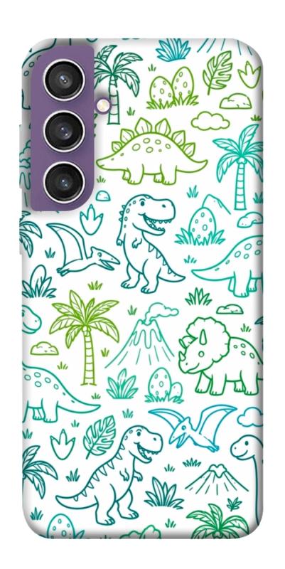 Чехол itsPrint Dino pattern для Samsung Galaxy S23 FE, паттерн, купить оптом с доставкой