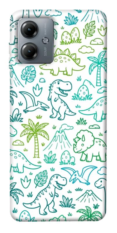Чохол itsPrint Dino pattern для Motorola Moto G14, песики, купити оптом з доставкою