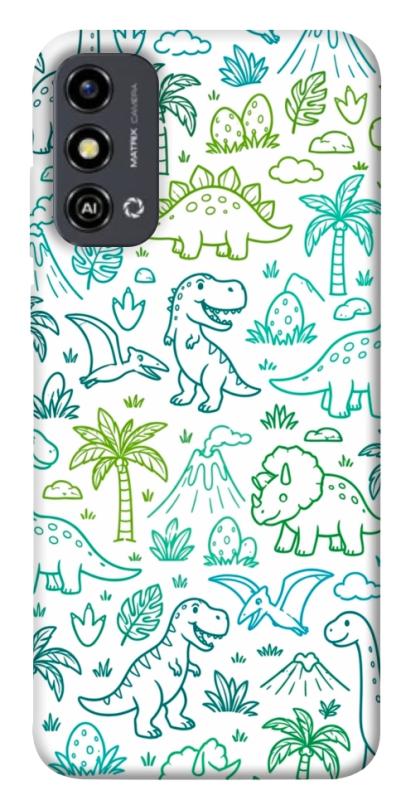 Чохол itsPrint Dino pattern для ZTE Blade A53, песики, купити оптом з доставкою