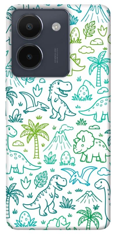 Чехол itsPrint Dino pattern для Vivo Y36, паттерн, купить оптом с доставкой