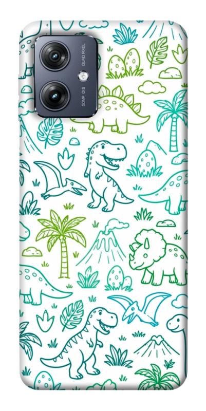 Чехол itsPrint Dino pattern для Motorola Moto G54, паттерн, купить оптом с доставкой