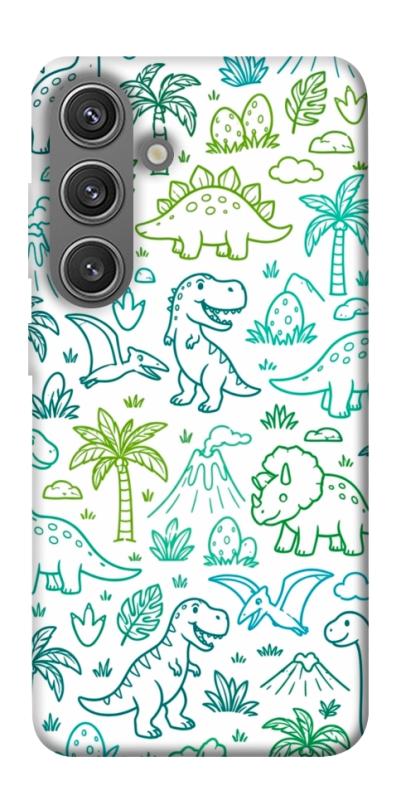 Чехол itsPrint Dino pattern для Samsung Galaxy S24+, паттерн, купить оптом с доставкой