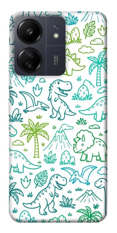 Чехол itsPrint Dino pattern для Xiaomi Redmi 13C, паттерн, купить оптом с доставкой