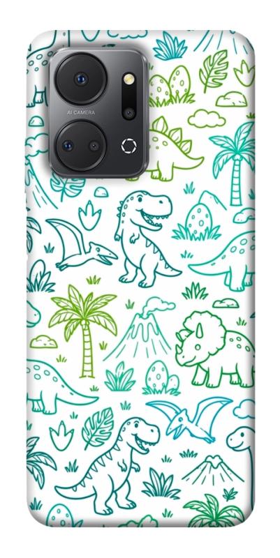 Чехол itsPrint Dino pattern для Huawei Honor X7a, паттерн, купить оптом с доставкой