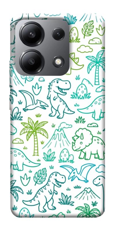 Чехол itsPrint Dino pattern для Xiaomi Redmi Note 13 4G, паттерн, купить оптом с доставкой