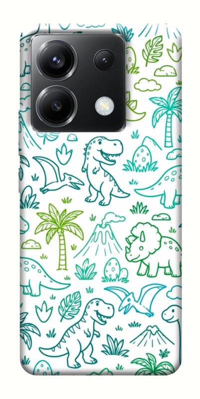 Чехол itsPrint Dino pattern для Xiaomi Poco X6, паттерн, купить оптом с доставкой