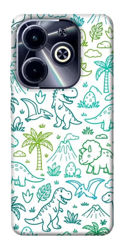 Чехол itsPrint Dino pattern для Infinix Hot 40i, паттерн, купить оптом с доставкой