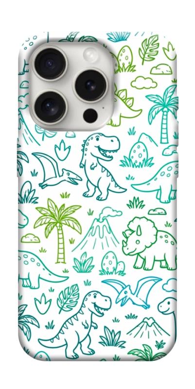 Чехол itsPrint Dino pattern для Apple iPhone 16 Pro Max (6.9"), паттерн, купить оптом с доставкой