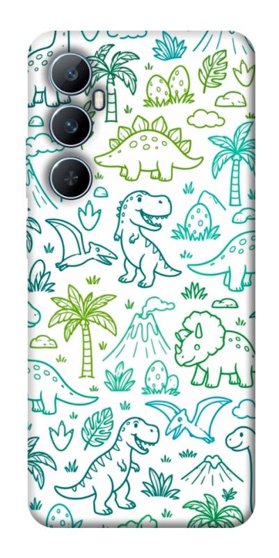 Чехол itsPrint Dino pattern для Realme C65 4G, паттерн, купить оптом с доставкой
