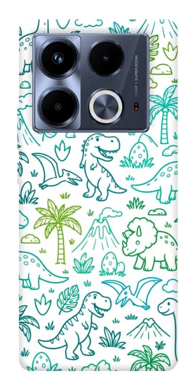 Чехол itsPrint Dino pattern для Infinix Note 40 4G, паттерн, купить оптом с доставкой