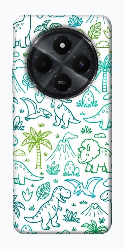 Чехол itsPrint Dino pattern для Xiaomi Redmi 14C / Poco C75, паттерн, купить оптом с доставкой
