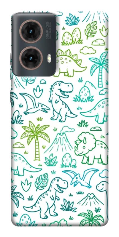 Чехол itsPrint Dino pattern для Motorola Moto G85, паттерн, купить оптом с доставкой