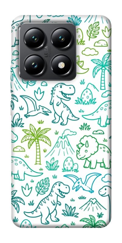 Чехол itsPrint Dino pattern для Xiaomi 14T, паттерн, купить оптом с доставкой