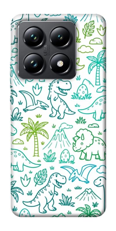Чехол itsPrint Dino pattern для Xiaomi 14T Pro, паттерн, купить оптом с доставкой