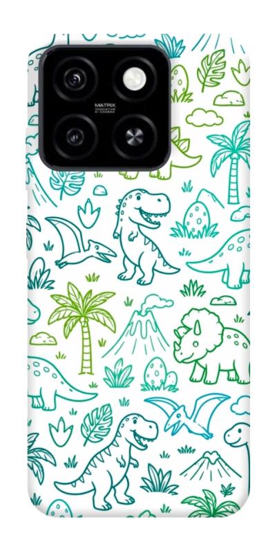 Чехол itsPrint Dino pattern для ZTE Blade A55 4G, паттерн, купить оптом с доставкой