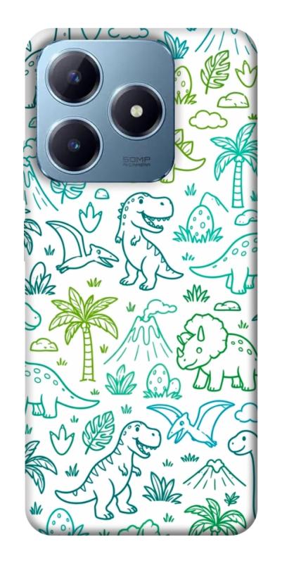 Чехол itsPrint Dino pattern для Realme C63 4G, паттерн, купить оптом с доставкой