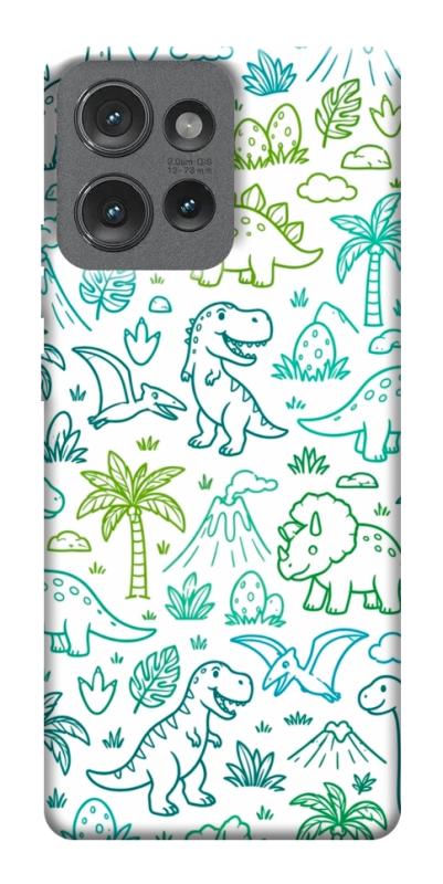 Чехол itsPrint Dino pattern для Motorola Edge 50, паттерн, купить оптом с доставкой