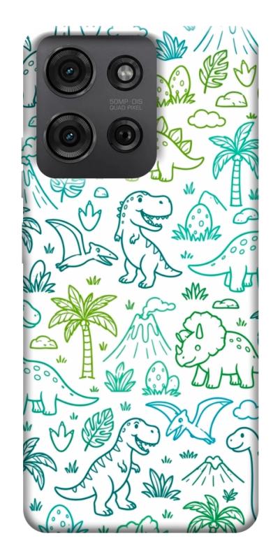 Чехол itsPrint Dino pattern для Motorola Moto G75 5G, паттерн, купить оптом с доставкой
