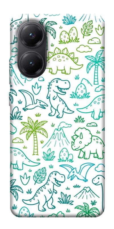 Чехол itsPrint Dino pattern для Xiaomi Poco X7 Pro, паттерн, купить оптом с доставкой