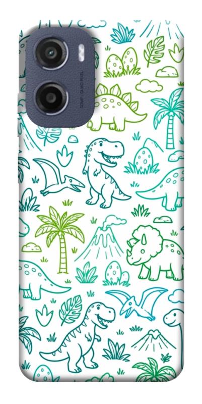 Чехол itsPrint Dino pattern для Motorola Moto G05, паттерн, купить оптом с доставкой