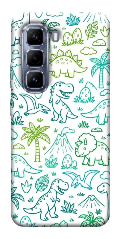 Чехол itsPrint Dino pattern для Infinix Hot 50 Pro, паттерн, купить оптом с доставкой