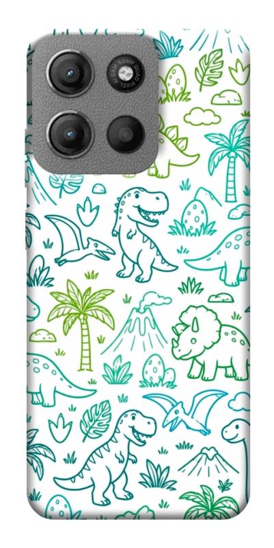 Чехол itsPrint Dino pattern для Motorola Moto G15 4G, паттерн, купить оптом с доставкой