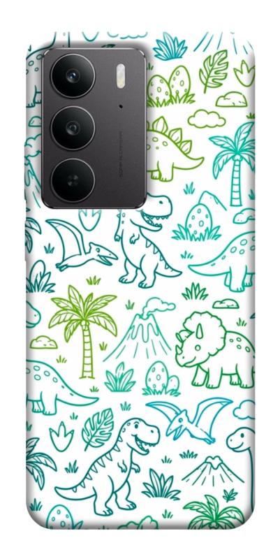 Чехол itsPrint Dino pattern для Realme C75, паттерн, купить оптом с доставкой