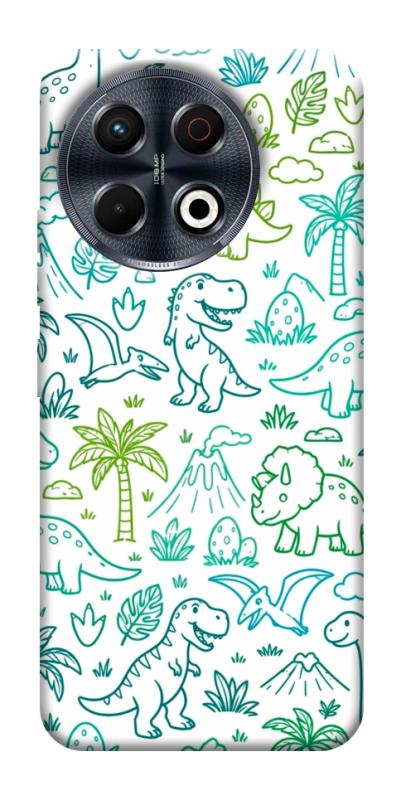 Чехол itsPrint Dino pattern для TECNO Spark 30 Pro (KL7), паттерн, купить оптом с доставкой