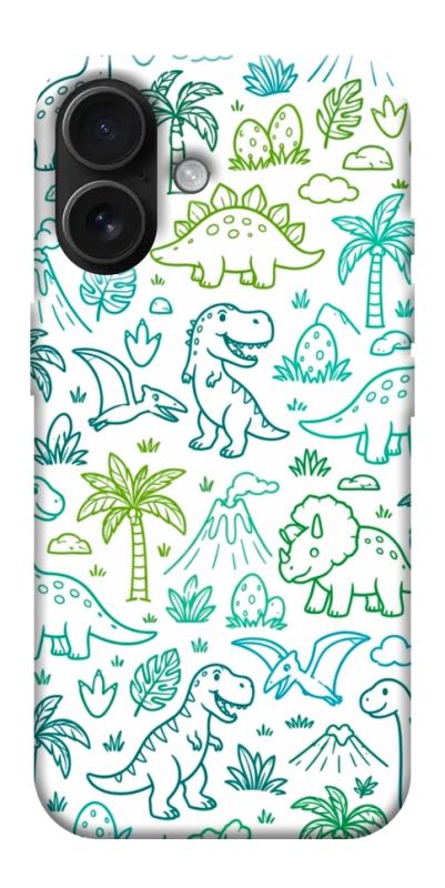 Чехол itsPrint Dino pattern для Apple iPhone 17 (6.3"), паттерн, купить оптом с доставкой