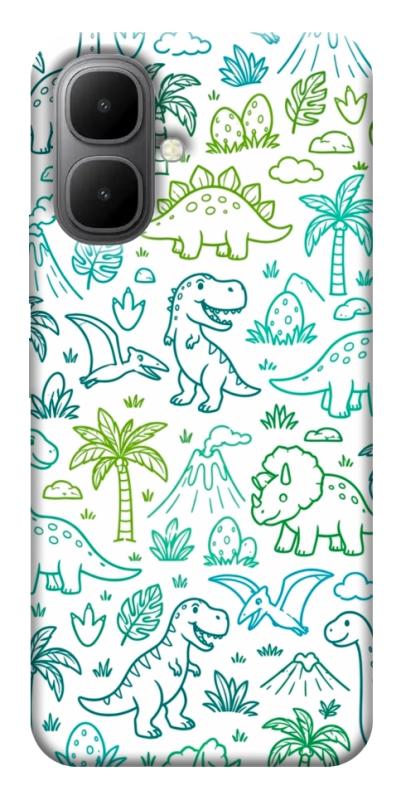 Чехол itsPrint Dino pattern для Infinix Smart 10, паттерн, купить оптом с доставкой