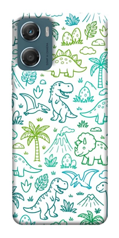 Чехол itsPrint Dino pattern для Motorola Moto G06, паттерн, купить оптом с доставкой