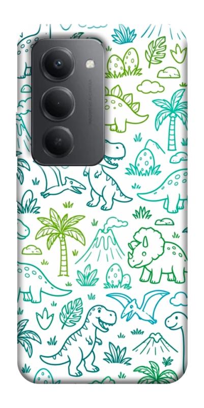 Чехол itsPrint Dino pattern для Xiaomi Redmi 15 4G (Global) / 5G, паттерн, купить оптом с доставкой
