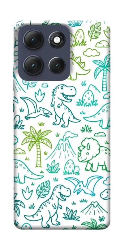 Чехол itsPrint Dino pattern для Motorola Moto G86 Power, паттерн, купить оптом с доставкой