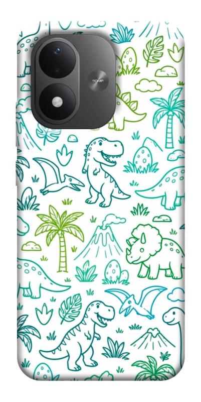 Чехол itsPrint Dino pattern для Xiaomi Redmi Note 17, паттерн, купить оптом с доставкой