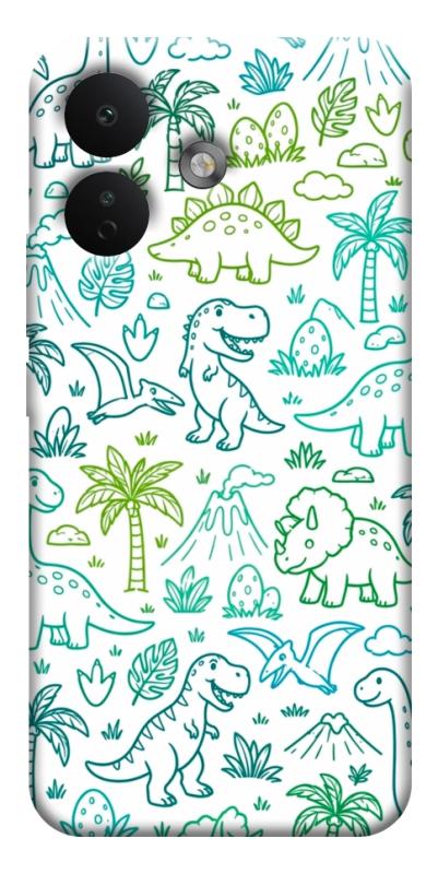 Чехол itsPrint Dino pattern для Xiaomi Redmi Note 17 Pro, паттерн, купить оптом с доставкой