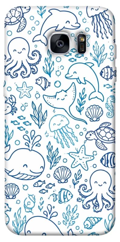 Чехол itsPrint Sea pattern для Samsung G935F Galaxy S7 Edge, песики, купить оптом с доставкой