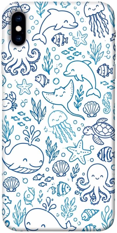 Чохол itsPrint Sea pattern для Apple iPhone X (5.8"), песики, купити оптом з доставкою