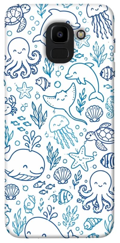 Чехол itsPrint Sea pattern для Samsung J600F Galaxy J6 (2018), песики, купить оптом с доставкой