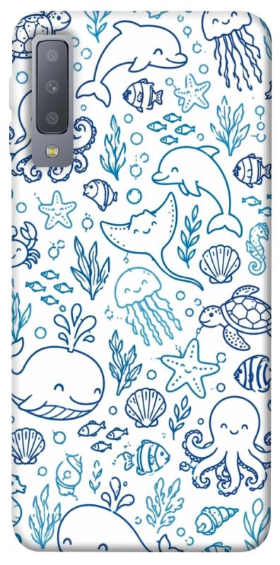 Чохол itsPrint Sea pattern для Samsung A750 Galaxy A7 (2018), песики, купити оптом з доставкою