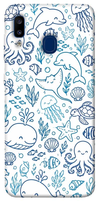 Чохол itsPrint Sea pattern для Samsung Galaxy A20 / A30, песики, купити оптом з доставкою