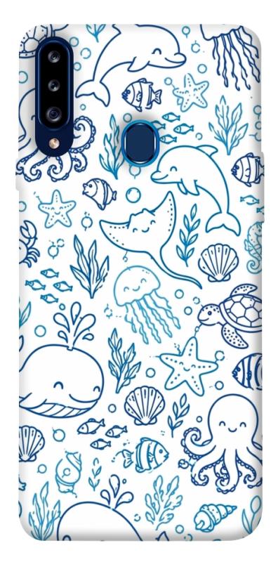 Чохол itsPrint Sea pattern для Samsung Galaxy A20s, песики, купити оптом з доставкою